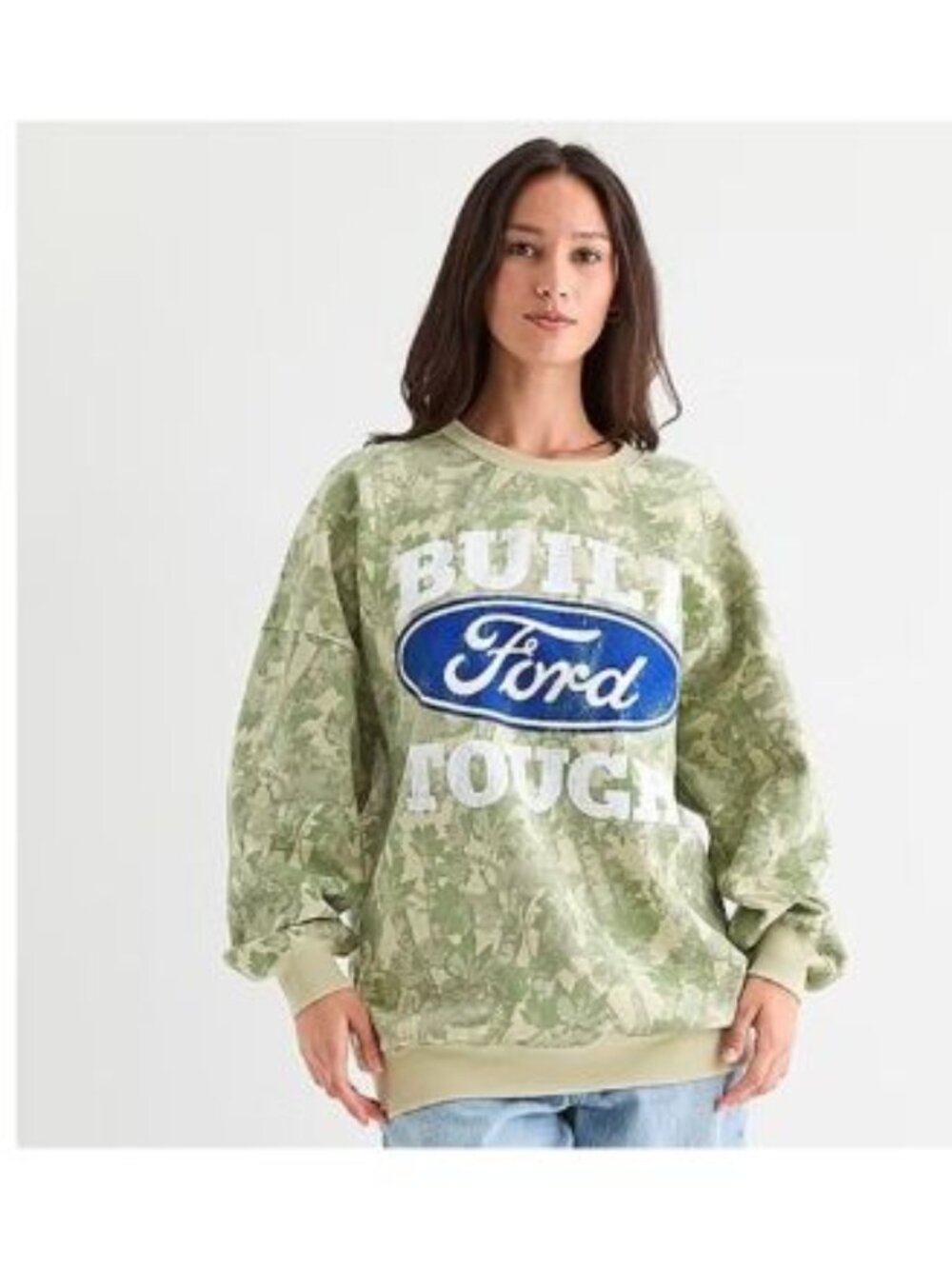 Ford Size S Official Licensed Hybrid Apparel Built Tough Ford Graphic Sweatshirt
